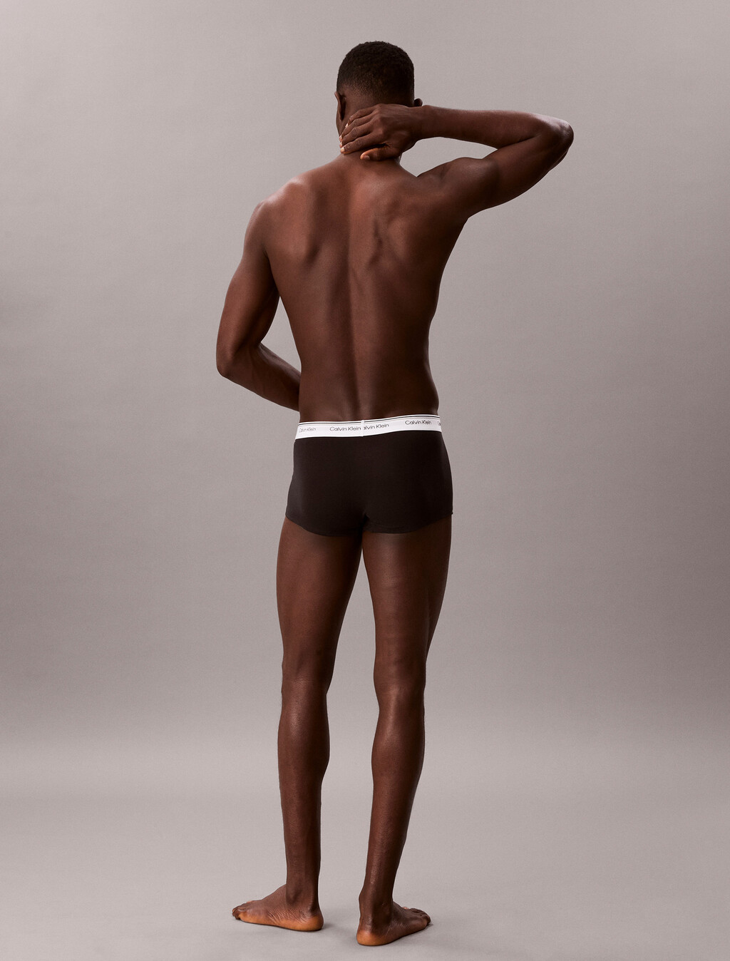 棉質彈性低腰平口內褲 3 件組, BLACK/MONOGRAM OUTLINE BLACK/TURBULENCE, hi-res