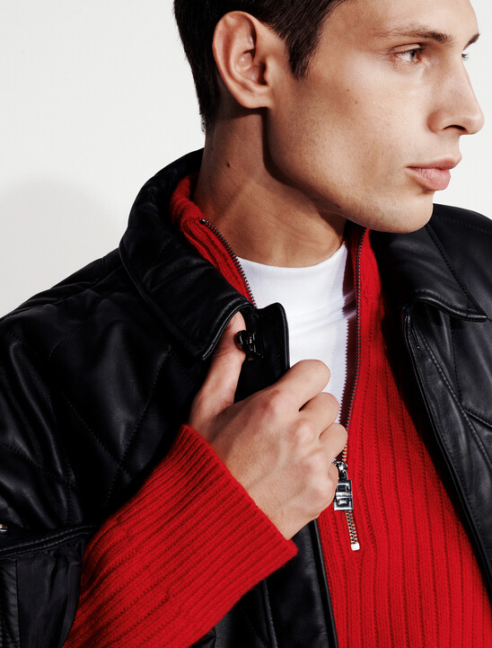 Leather Quilted Jacket
