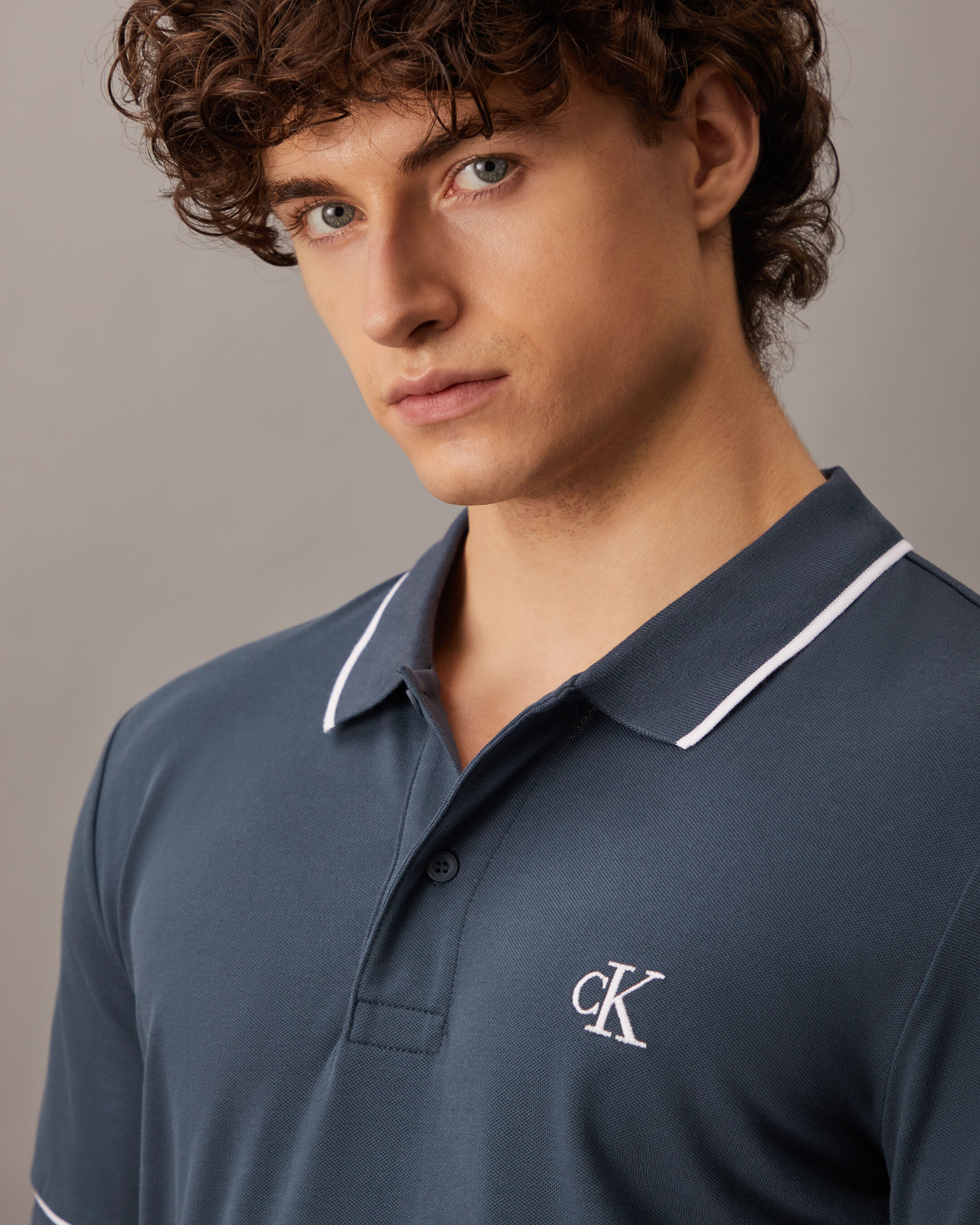 驚きの値段で Slim Polo Shirt | blue | Calvin Klein Hong Kong トップス
