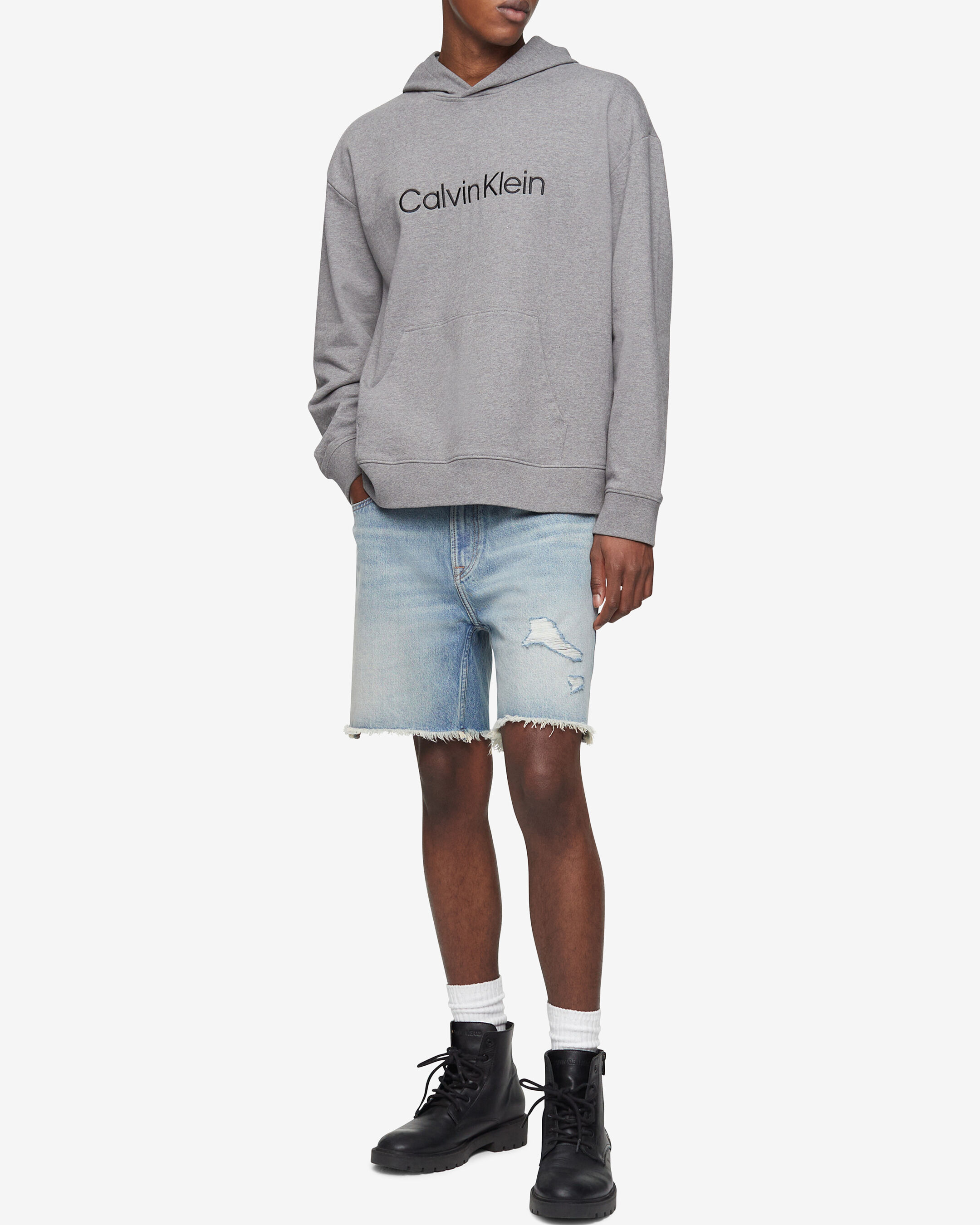 Calvin klein hoodie and shorts on sale