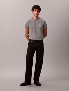 Monogram Patch Classic Tee, Med Grey Htr, hi-res