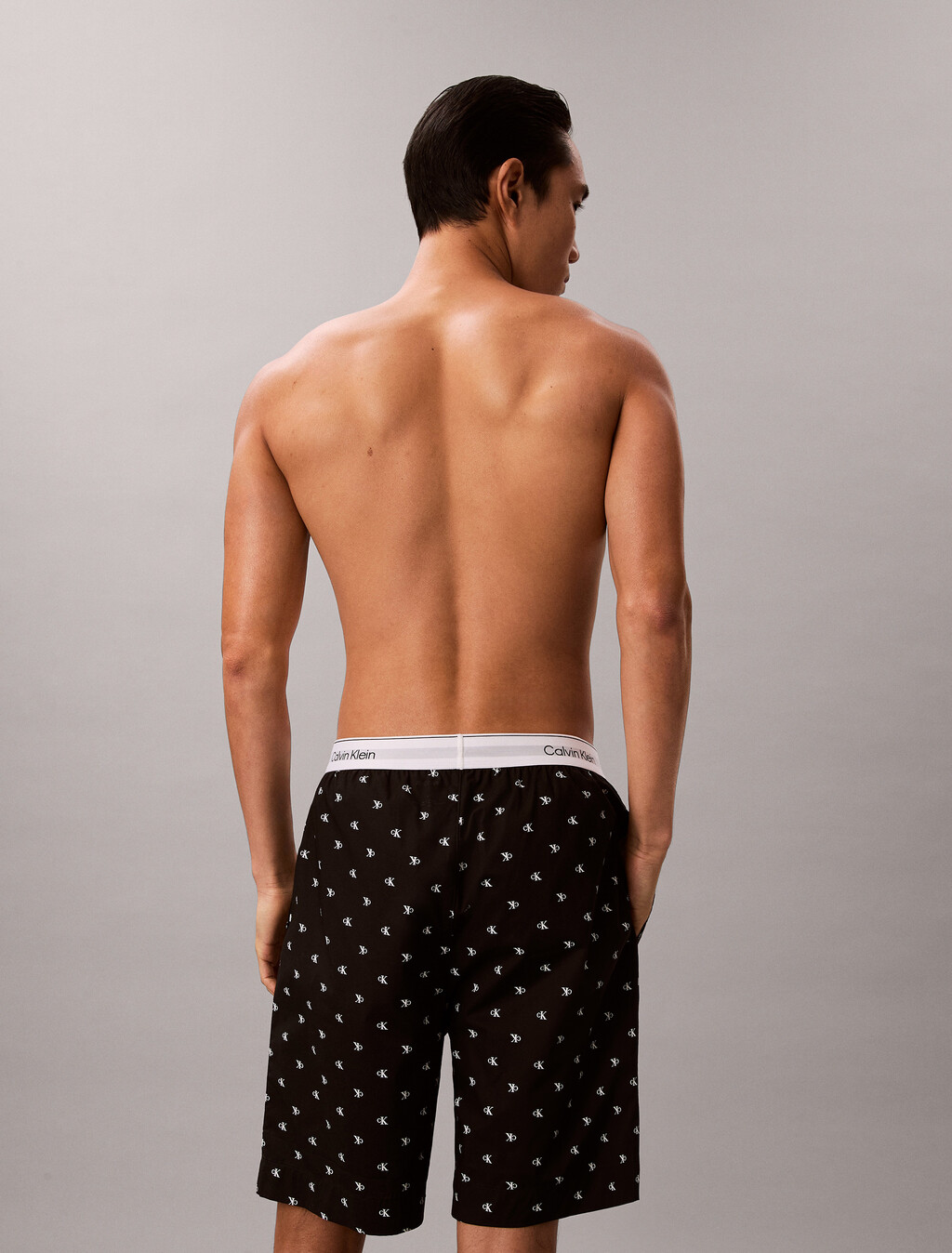 Cotton Poplin Sleep Short, DIAMOND LOGO BLACK, hi-res