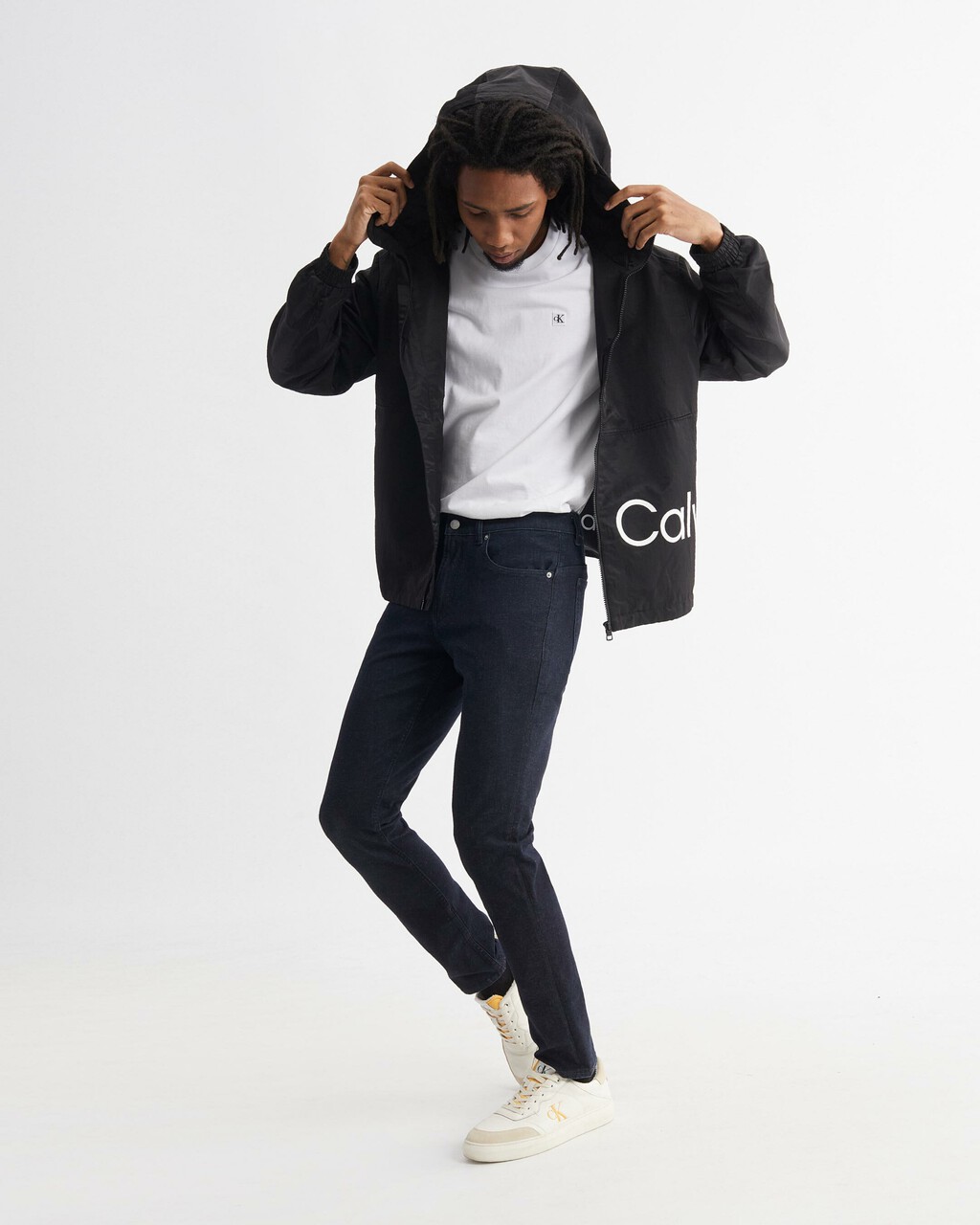 CK BADGE REGULAR TEE, Bright White, hi-res
