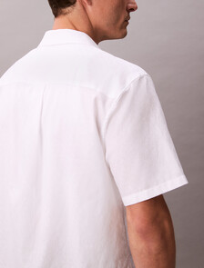 Cotton Jacquard Easy Care Shirt, Brilliant White, hi-res