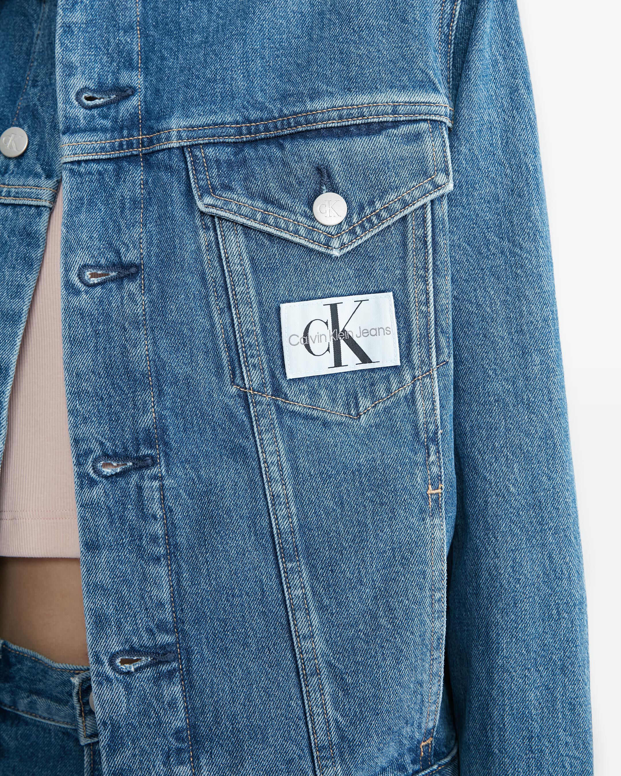 Calvin klein printed denim cheap jacket