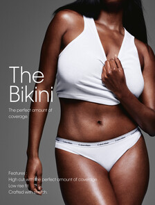 Icon 棉質莫代爾比基尼內褲, Black, hi-res