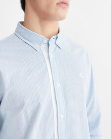 修身泡泡紗裇衫, Tarps Blue, hi-res