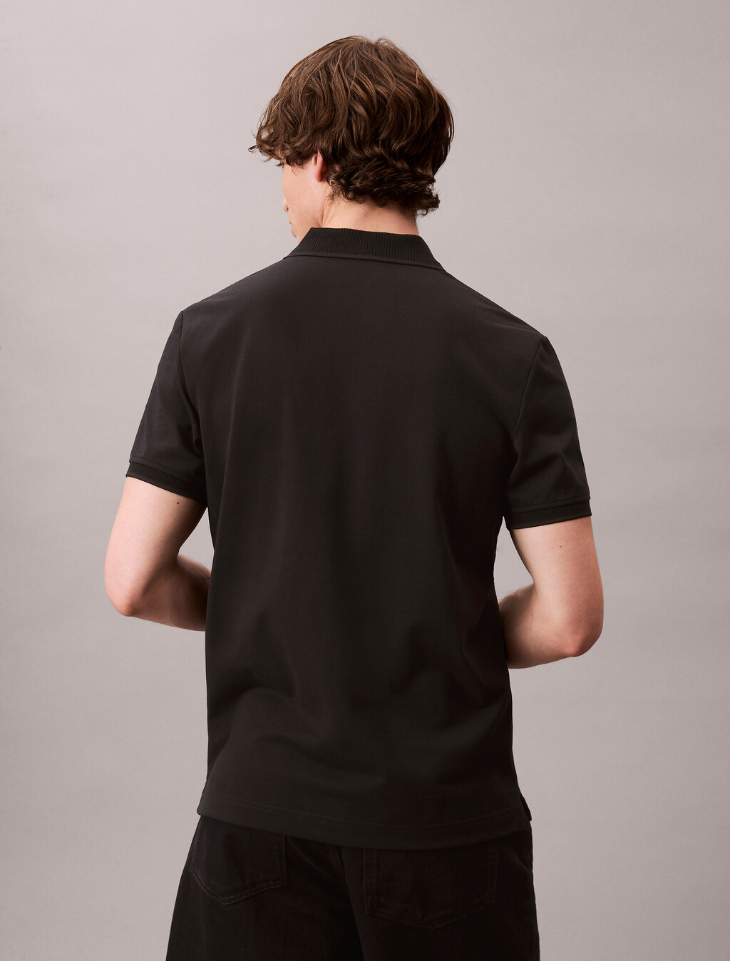 涼感標準版型 Polo 衫, Black, hi-res
