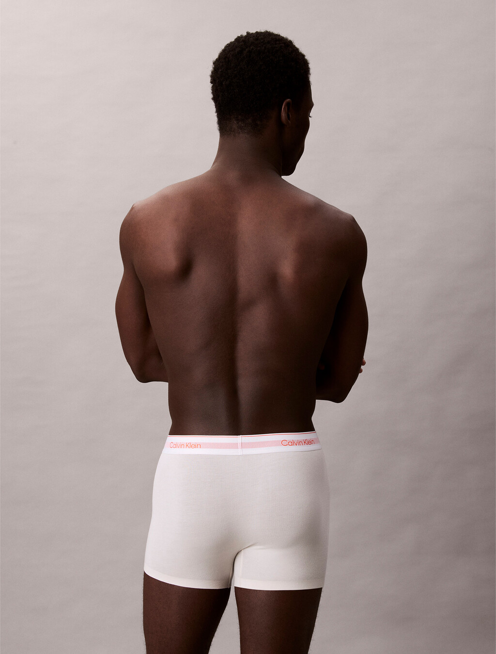 Icon Cotton Air Trunks, CHALK W/ ORANGE GLOW LOGO, hi-res