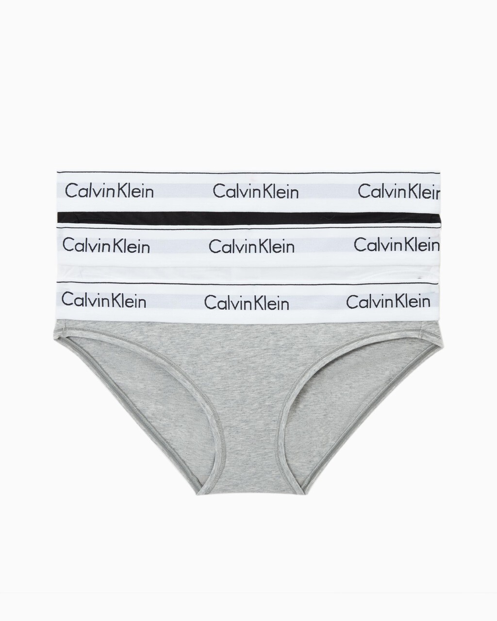 Modern Cotton 3 Pack Bikini, Black/ White/ Grey Heather (Legacy OGH), hi-res