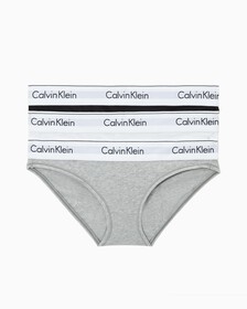 MODERN COTTON 3 件裝比堅尼內褲, Black/ White/ Grey Heather (Legacy OGH), hi-res