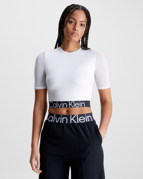 EFFECT CROPPED GYM T-SHIRT