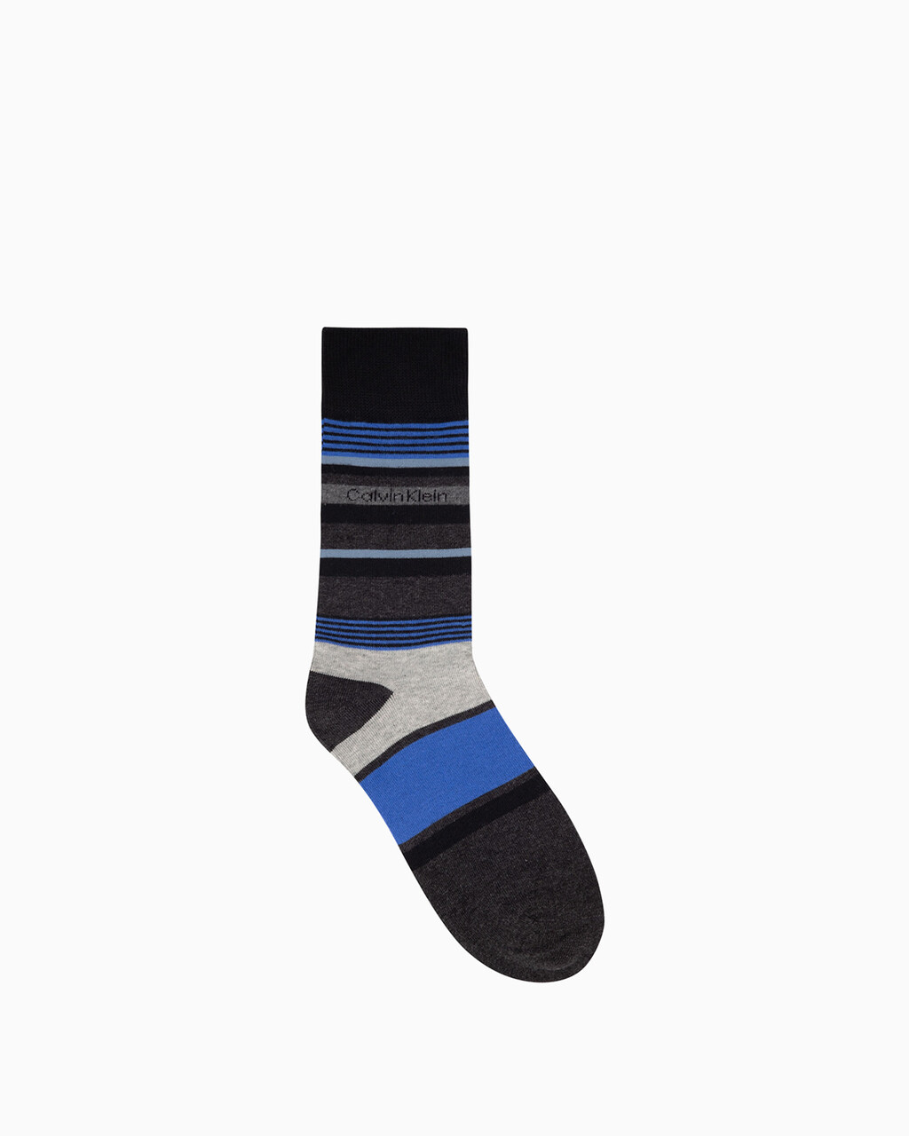 Men's 1 Pack Stripe Crew Socks, BLACK, hi-res
