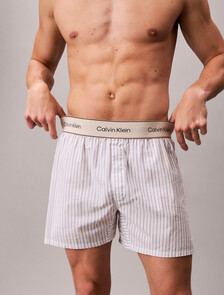 Cotton Poplin Boxers, 19471 TRAIL STRIPE+CLASSIC WHITE, hi-res