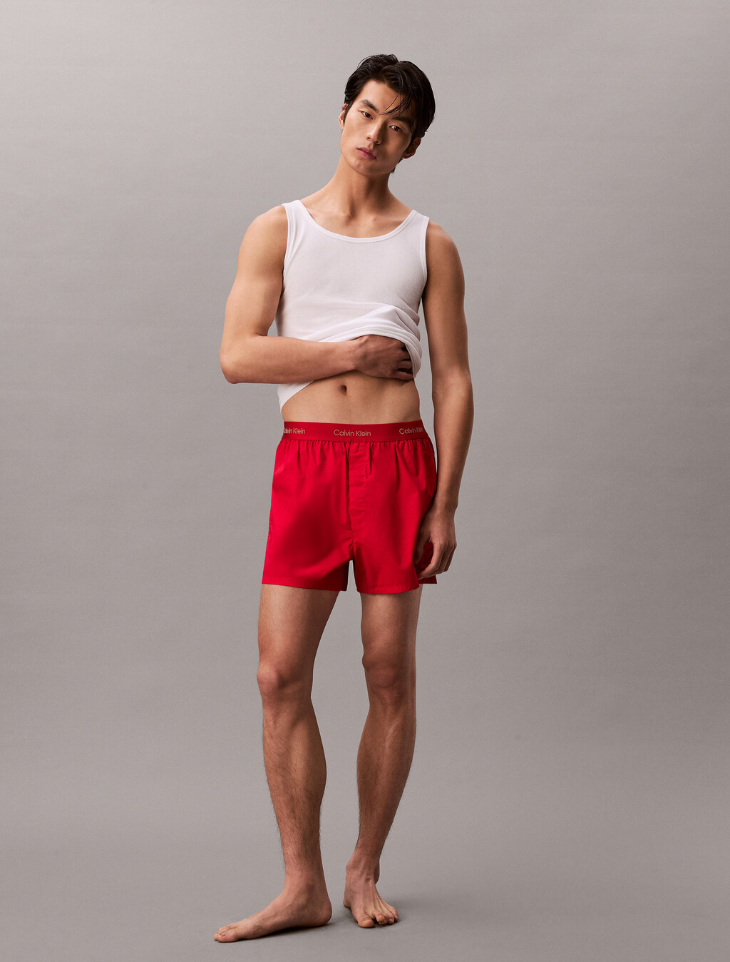 Lunar New Year Woven Cotton Slim Boxer, Rouge, hi-res