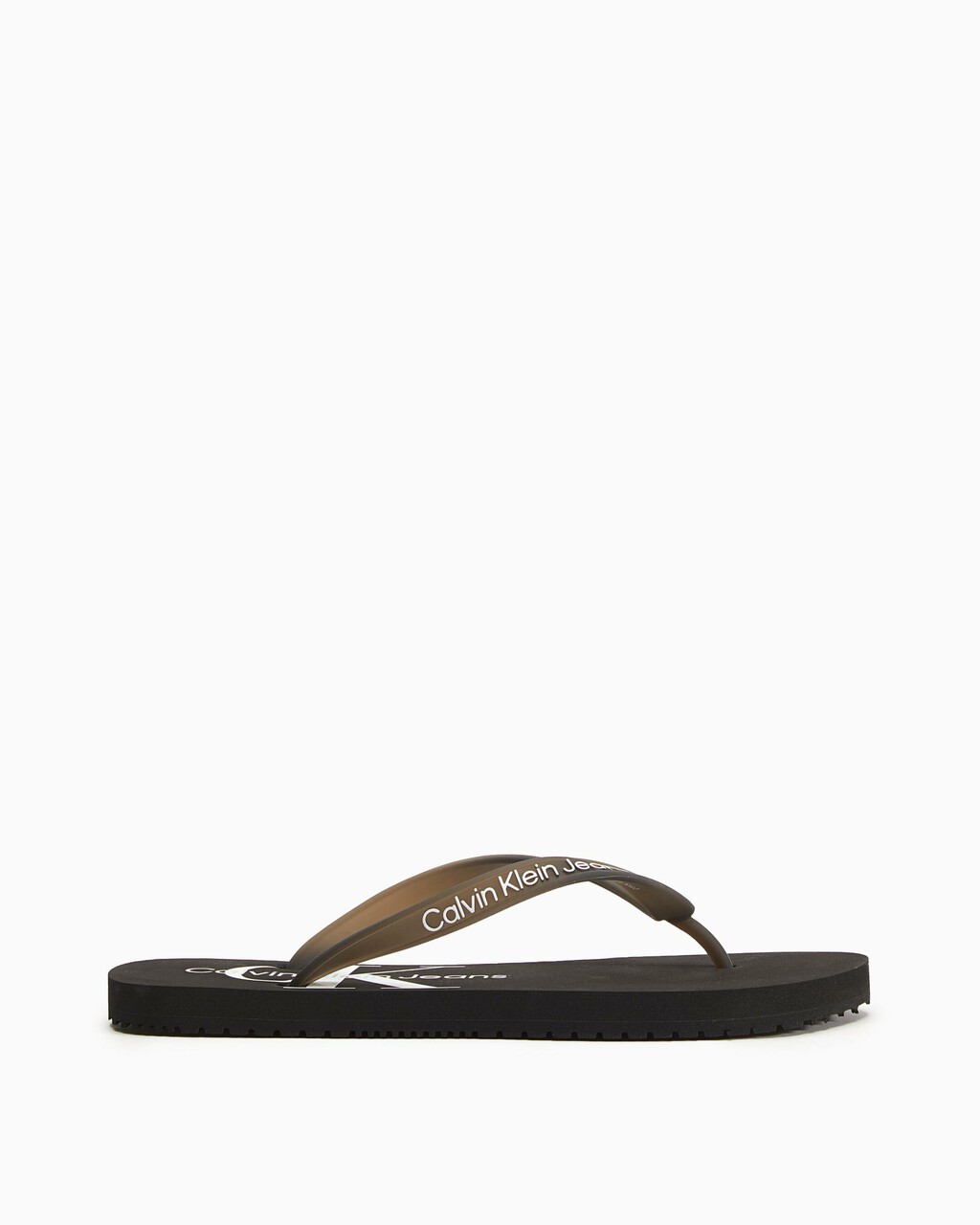 Delhi Monogram Beach Sandals, Black, hi-res