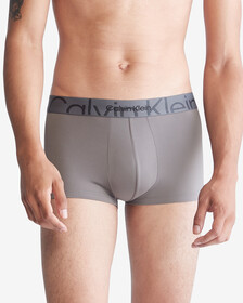 EMBOSSED ICON MICROFIBER LOW RISE TRUNKS, Clay Grey, hi-res