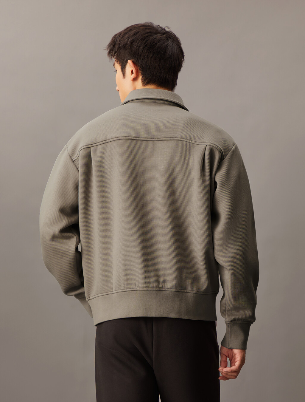 Twill Zip Up Jacket, Rock Ridge, hi-res
