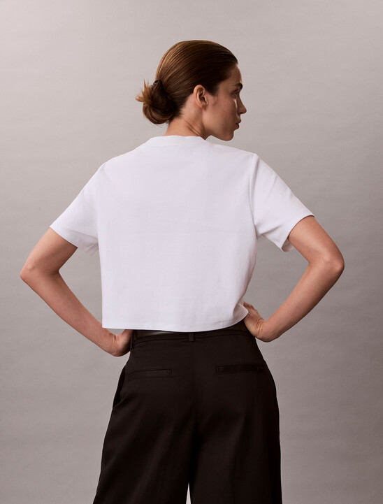 Monogram 標誌短版雙針織 T 恤