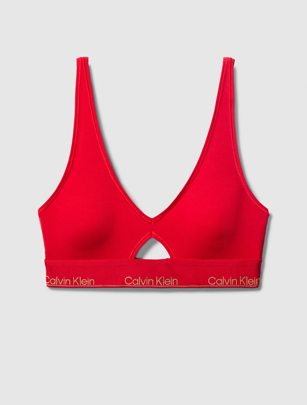 Icon Cotton 薄襯三角無鋼圈胸圍, Chinese Red, hi-res