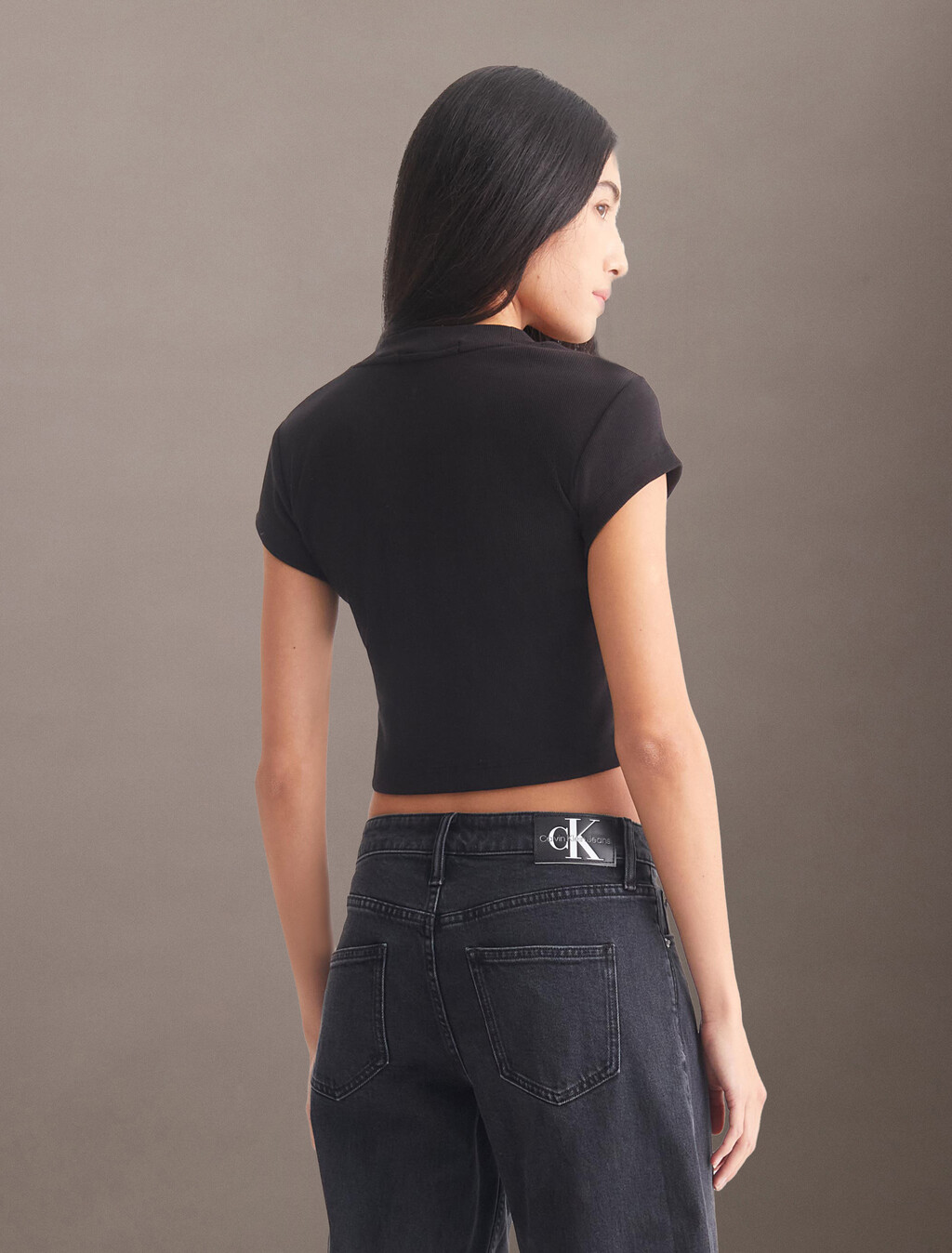 Monogram 貼身 T 恤, Ck Black, hi-res