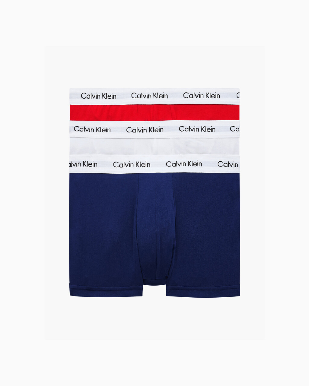 Cotton Stretch 低腰貼身短版四角褲（3 件組）, White/ Pyro Blue /Red Ginger, hi-res