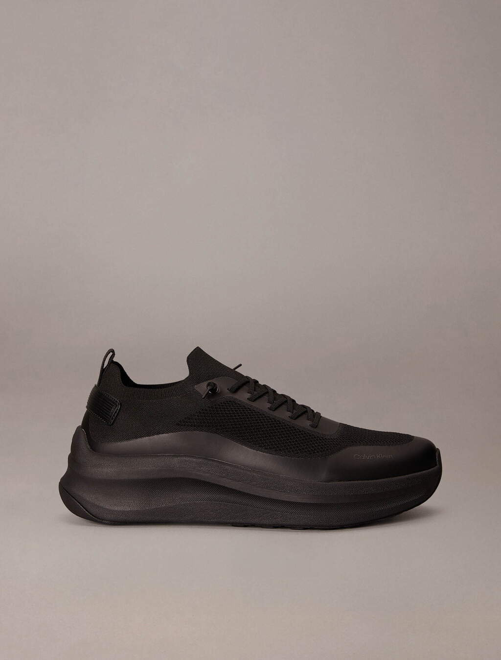 Mesh Chunky Runner Sock Trainers, Triple Black, hi-res