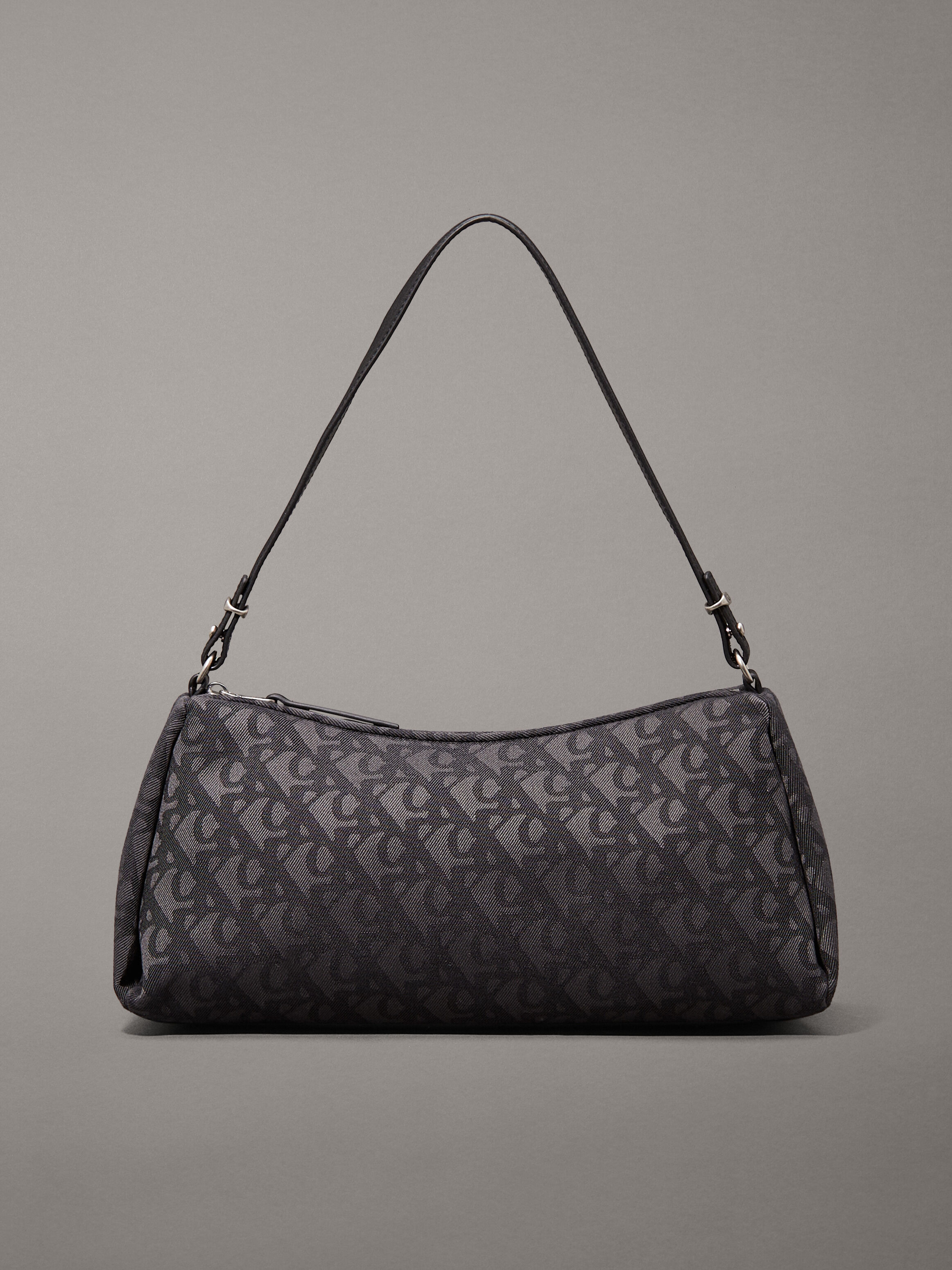 ★ ★ Women's CKJ Monogram Logo Jacquard Shoulder Women's CKJ Monogram Logo Jacquard Shoulder Monogram Logo