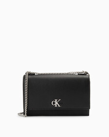 FLAP CROSSBODY BAG WITH CHAIN, BLACK, hi-res