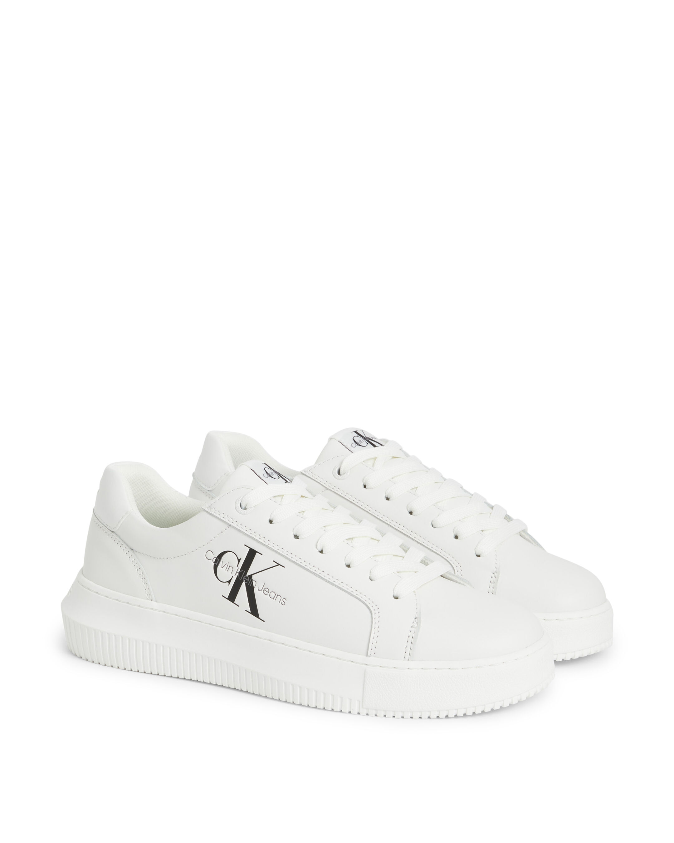 Calvin klein clearance white trainers