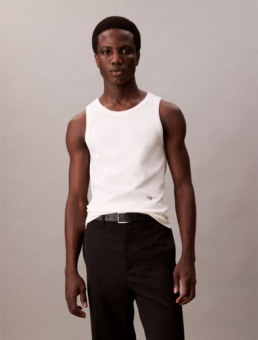 Cotton Silk Tank Top, Snow White, hi-res