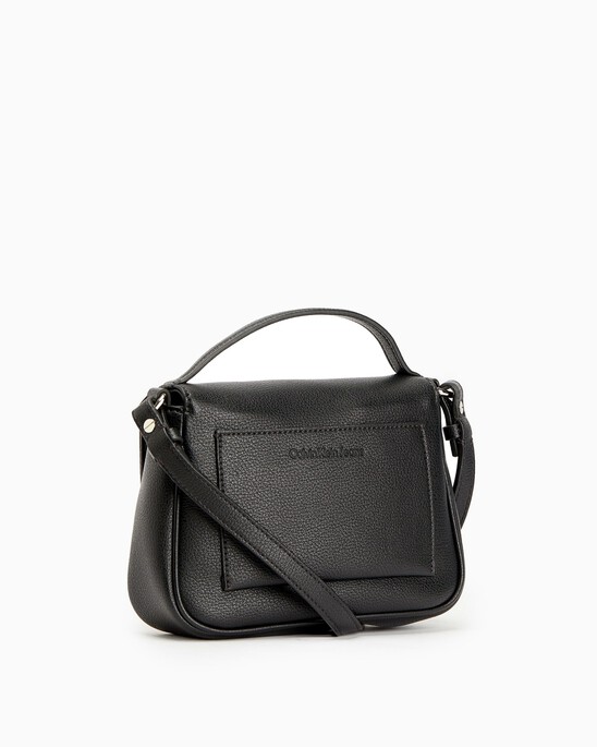 MINIMAL MONOGRAM CAPSULE FLAP CROSSBODY BAG