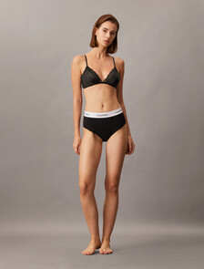 CK Adore Lace Triangle Bra, Black, hi-res