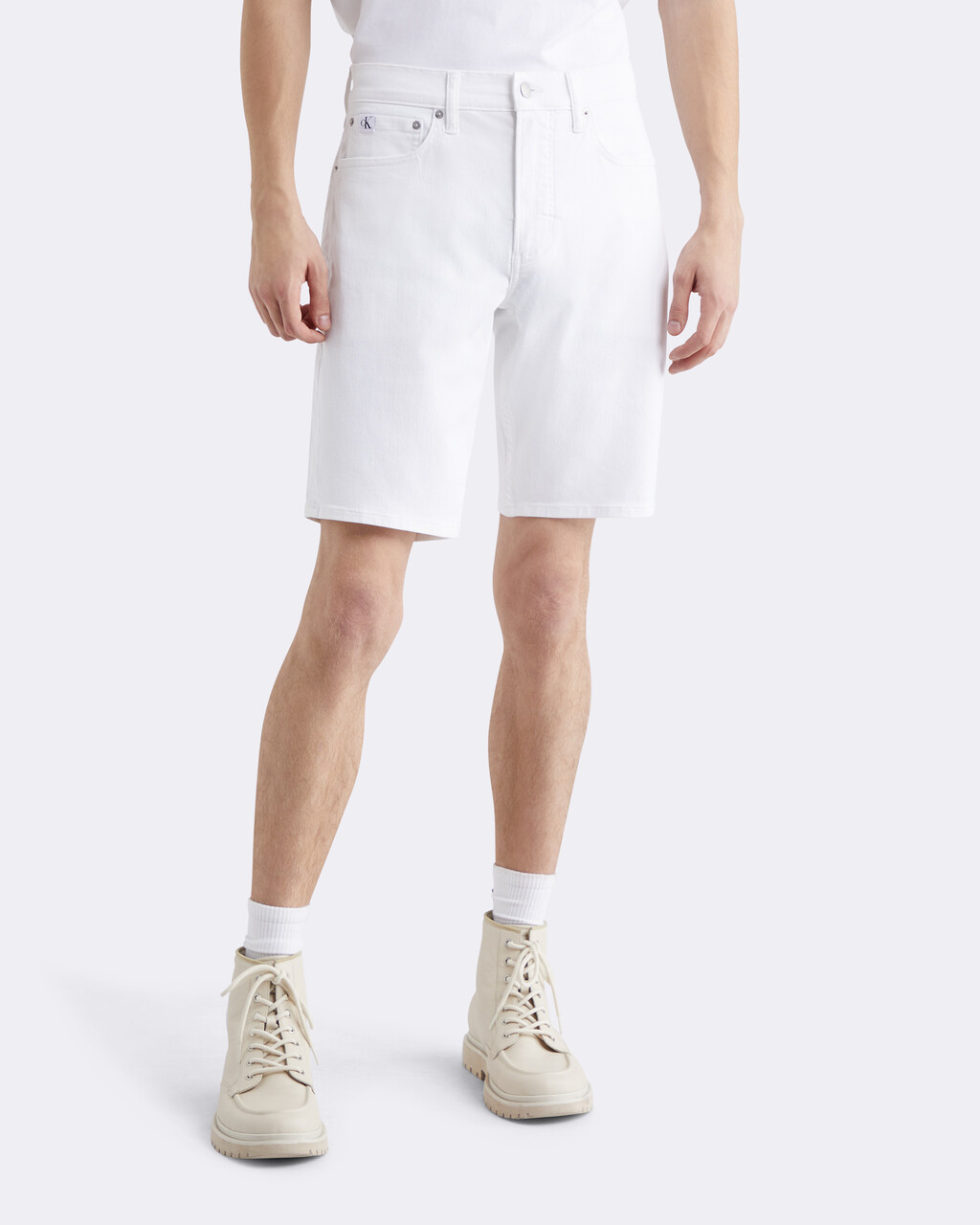 37.5 Regular Denim Shorts, 027 WHITE, hi-res
