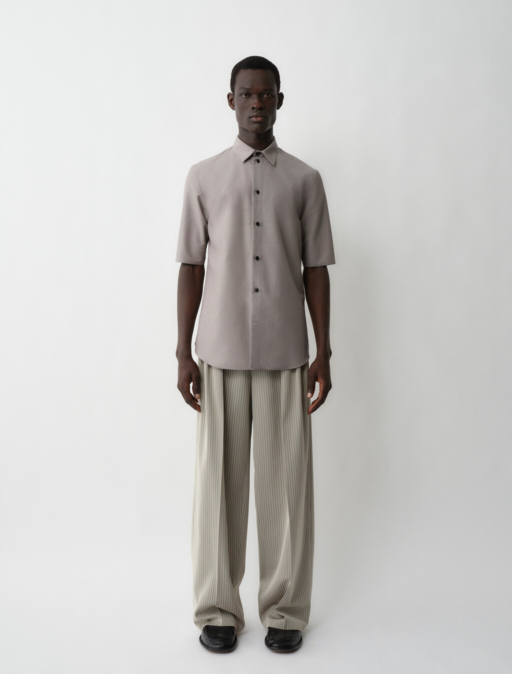 Juan Button-Down Shirt, Melange Dove, hi-res