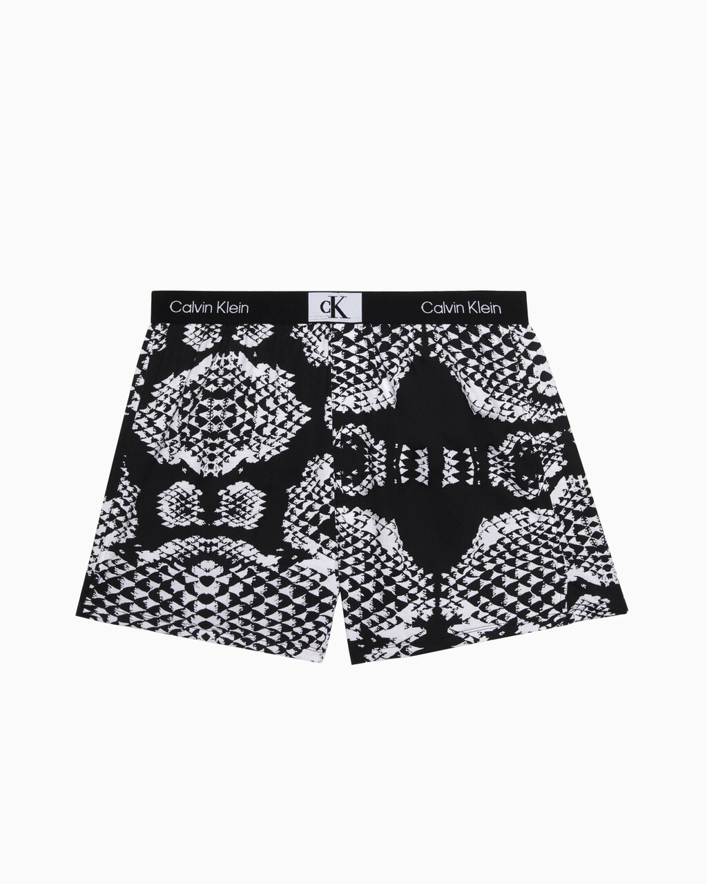 CALVIN KLEIN 1996 COTTON SLIM BOXERS, SNAKE PRINT_BLACK, hi-res