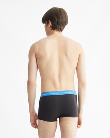 Cotton Stretch 低腰貼身短版四角褲（3 件組）, BLACK W GREY HTR WB/BLACK W WHITE WB/Bla, hi-res