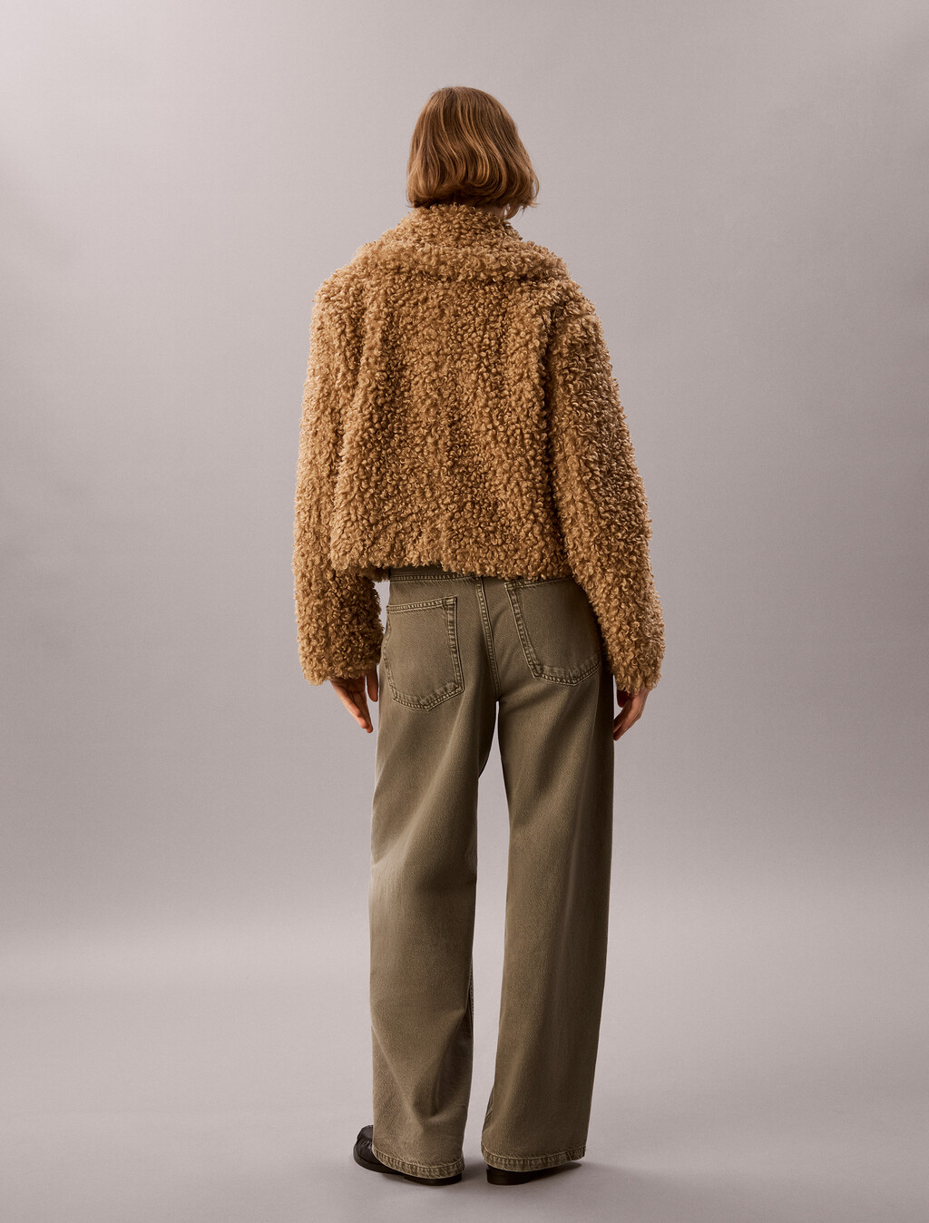 Faux Shearling Teddy Jacket, Tigers Eye, hi-res