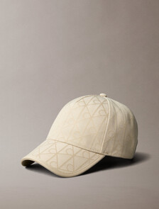 Logo Jacquard Twill Cap, MOONBEAM/BROWN RICE AOP, hi-res
