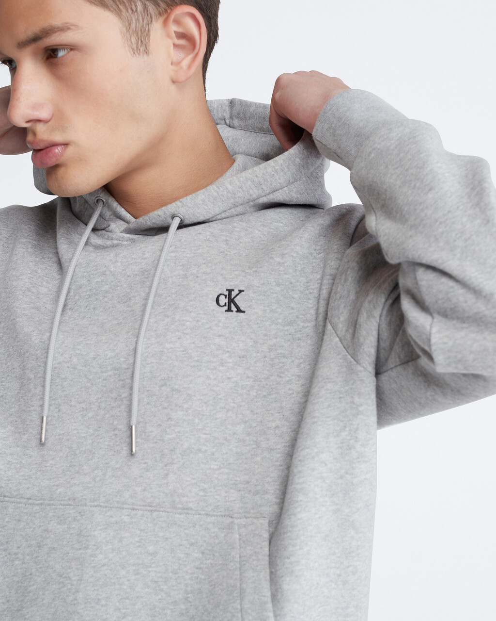 Archive Logo Fleece Hoodie, Heroic Grey Heather, hi-res