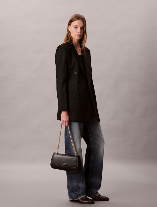 Monogram Logo Hardware Chain Shoulder Bag