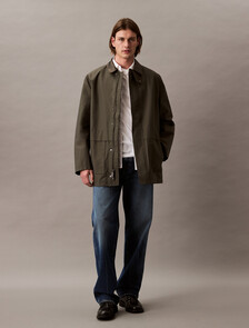 Contrast Collar Car Coat, Beluga, hi-res