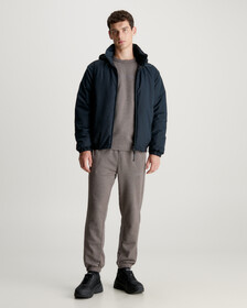 Relaxed Cotton Terry Joggers, DARK RABBIT, hi-res