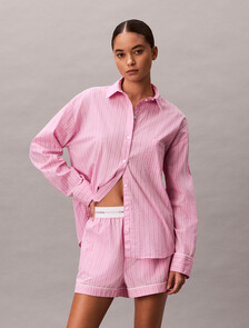 V-Day Shorts - Cotton Poplin, 19471 TRAIL STRIPE+PINK ESSENCE, hi-res