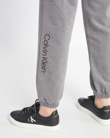 CK HERO FLEECE JOGGERS, Medium Grey Htr, hi-res