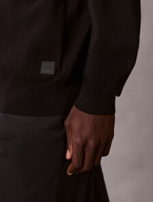 Tech Knit Bomber, Black, hi-res