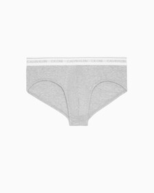 CK ONE COTTON ALL-OVER PRINT HIP BRIEFS, H111 Heather Grey, hi-res