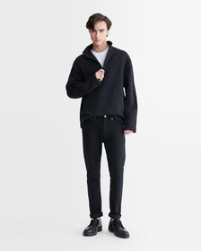 Best Essentials 拉鍊連帽上衣, Black Beauty, hi-res