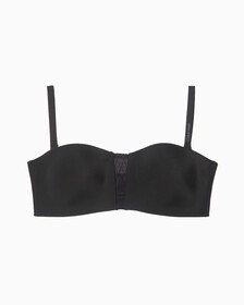 Mesh Lace Lightly Lined Bandeau Bra, Black, hi-res