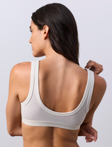 Jung Kook for Calvin Klein Heritage Cotton Lightly Lined Bralette, Tofu, hi-res